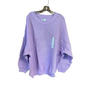 Sonoma Everyday Cotton Blend Fine Cable Lilac sweater Sz 3X NWOT